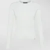 Maglia paricollo con polsini a contrasto