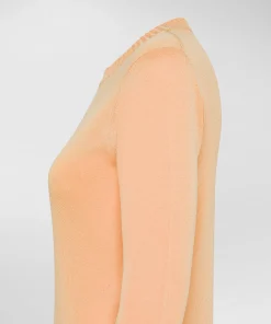Maglia paricollo con polsini a contrasto