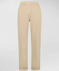Pantaloni in gabardina di cotone stretch