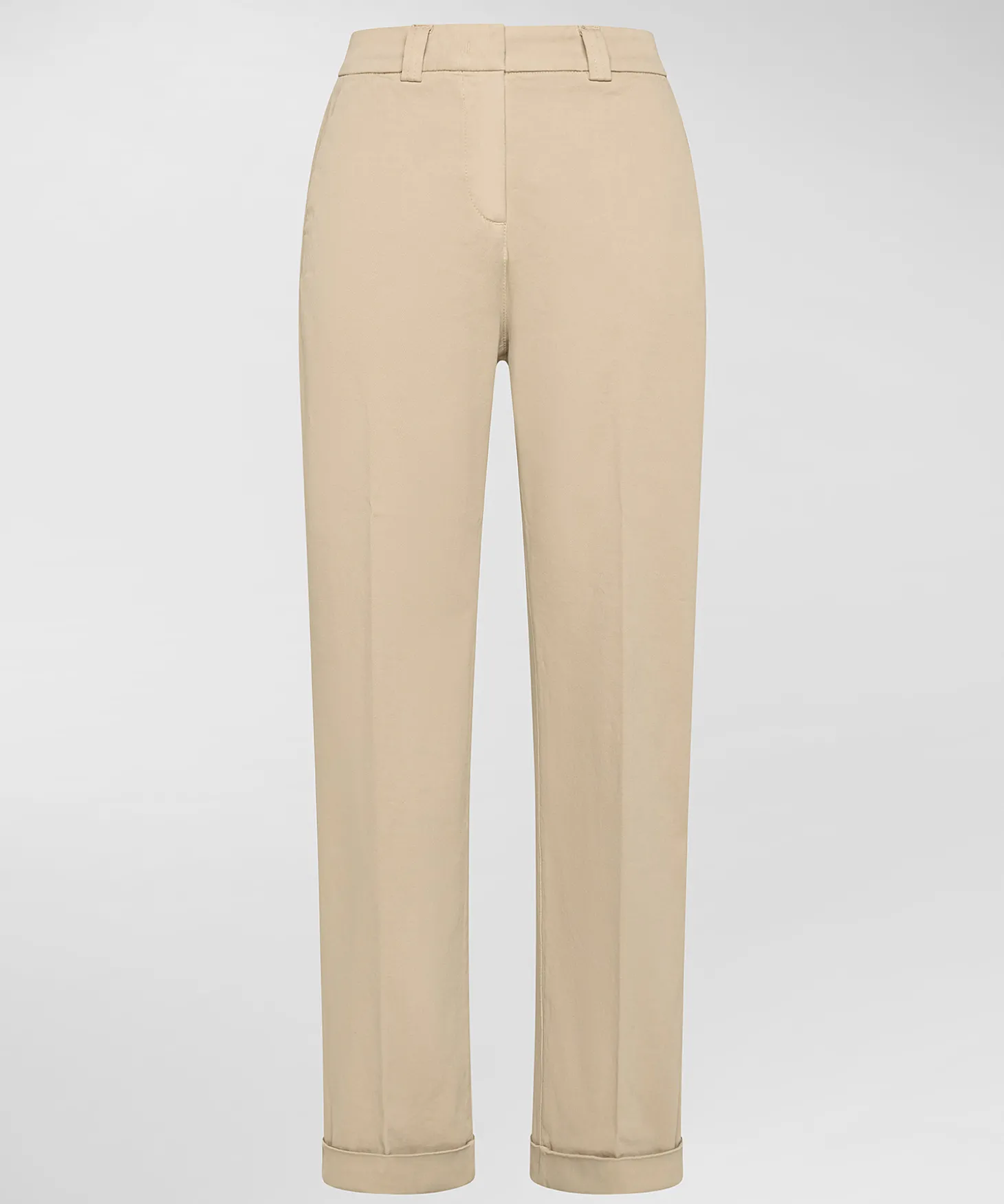 Pantaloni in gabardina di cotone stretch
