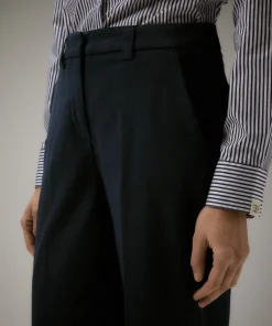 Pantaloni in gabardina di cotone stretch