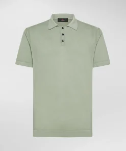 Polo classica in tricot di cotone, tinto capo