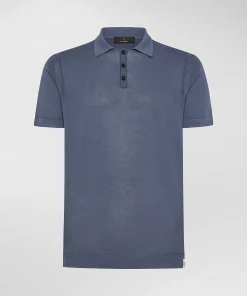 Polo classica in tricot di cotone, tinto capo