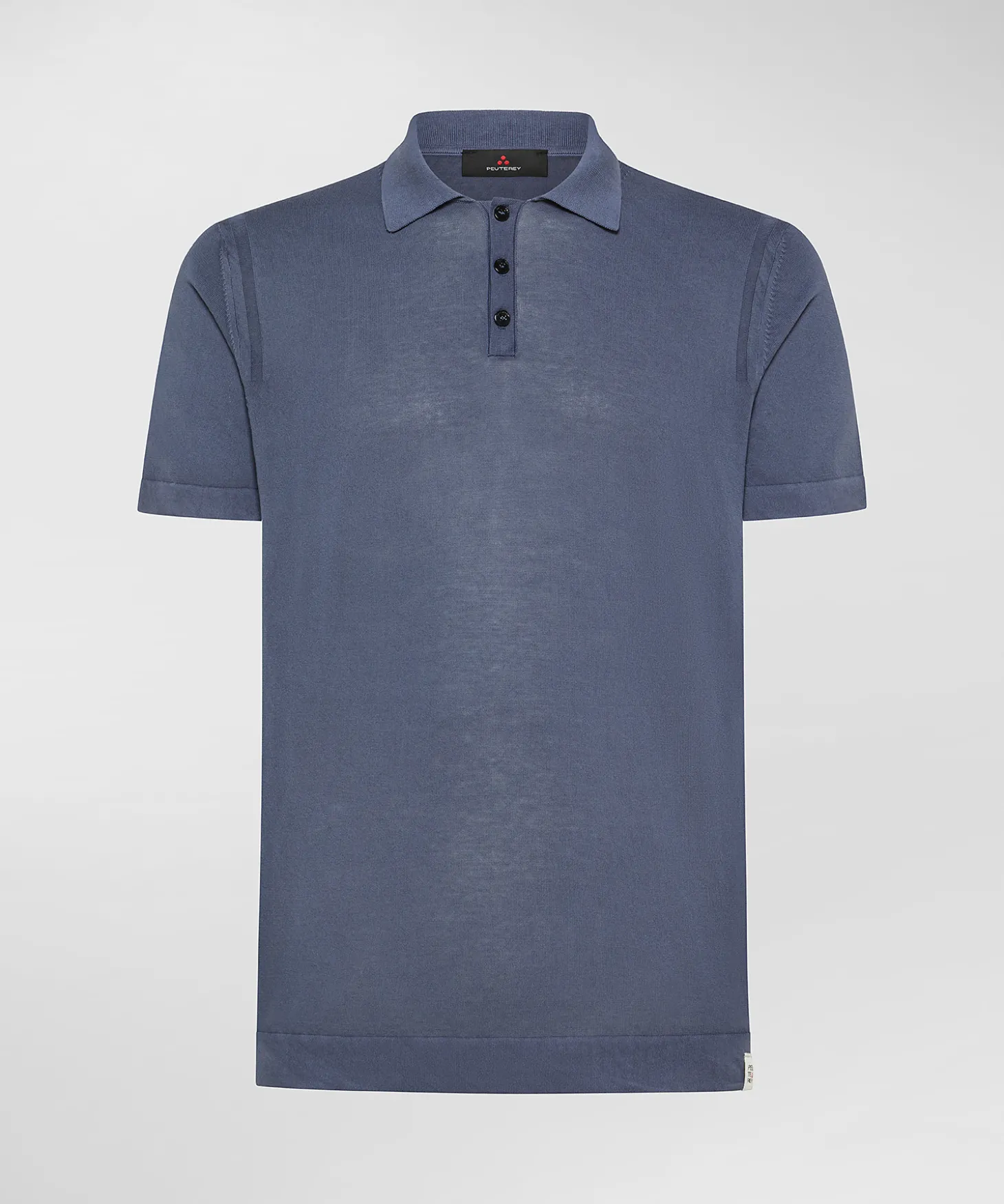 Polo classica in tricot di cotone, tinto capo