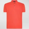 Polo in cotone piqué con logo ricamato