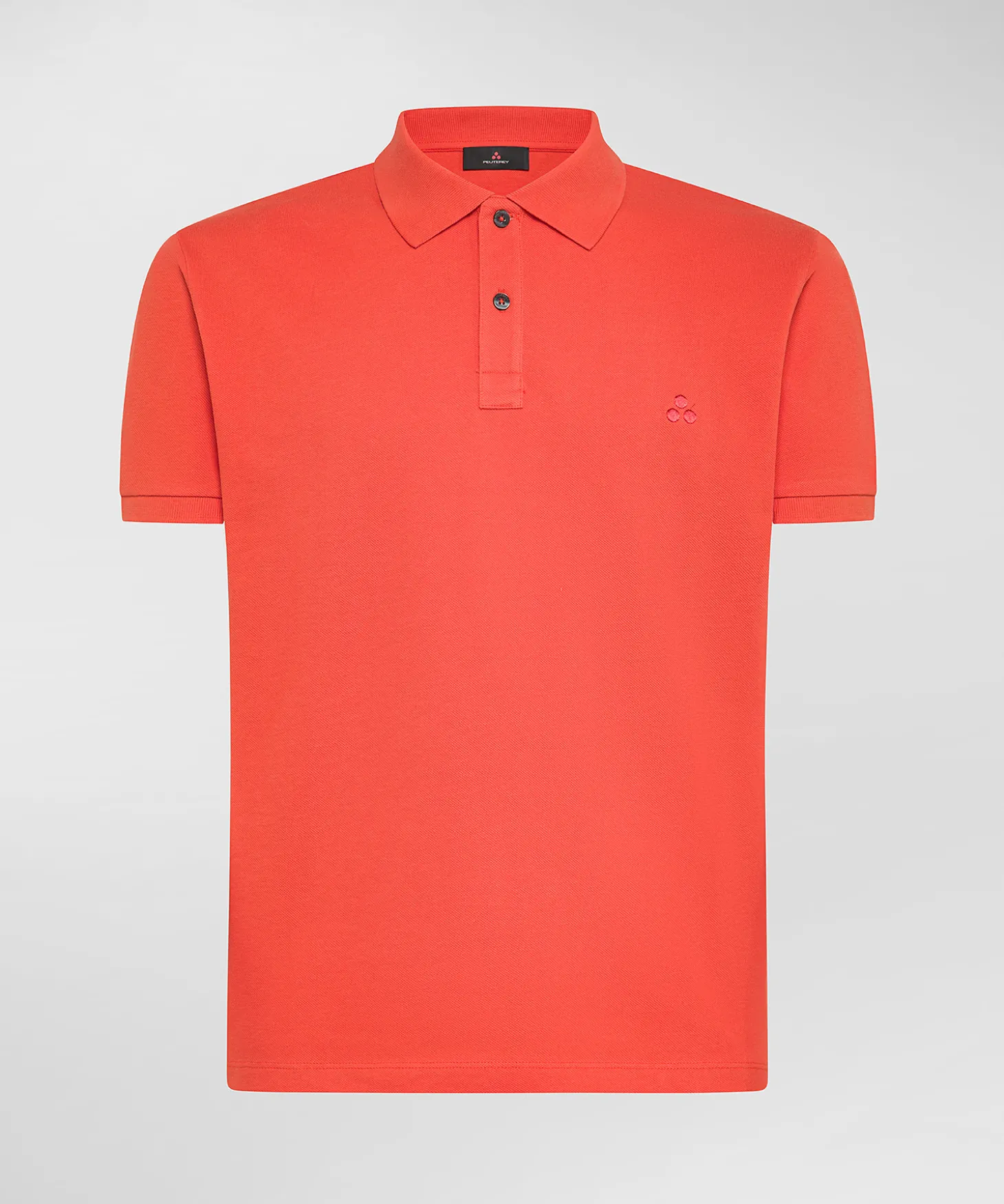 Polo in cotone piqué con logo ricamato