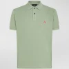 Polo in cotone piqué con logo ricamato