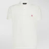 Polo in cotone piqué con logo ricamato