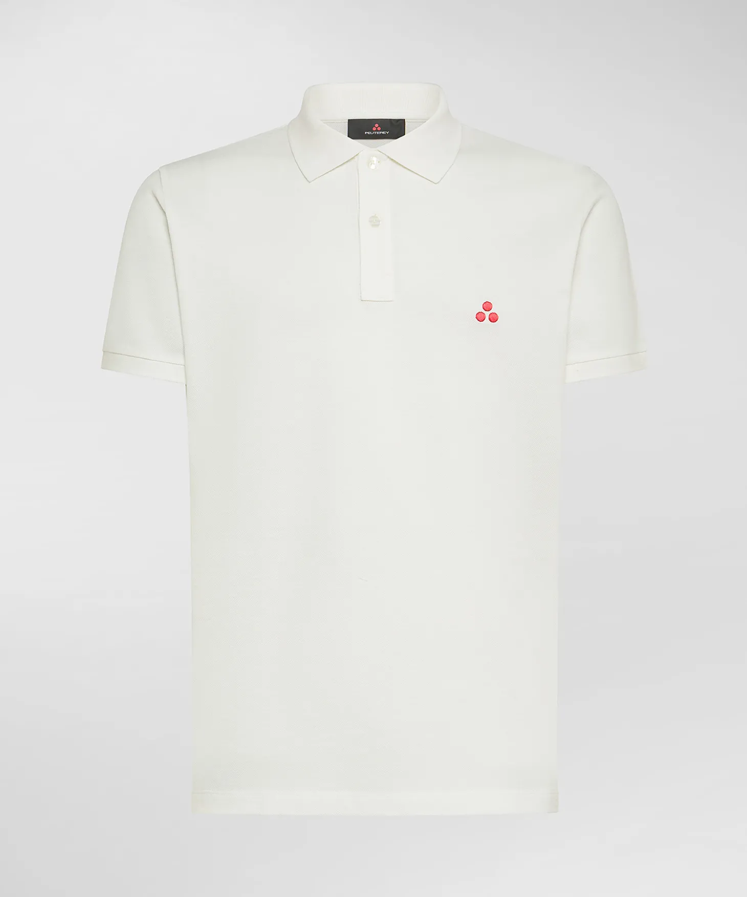 Polo in cotone piqué con logo ricamato