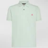 Polo in cotone piqué con logo ricamato