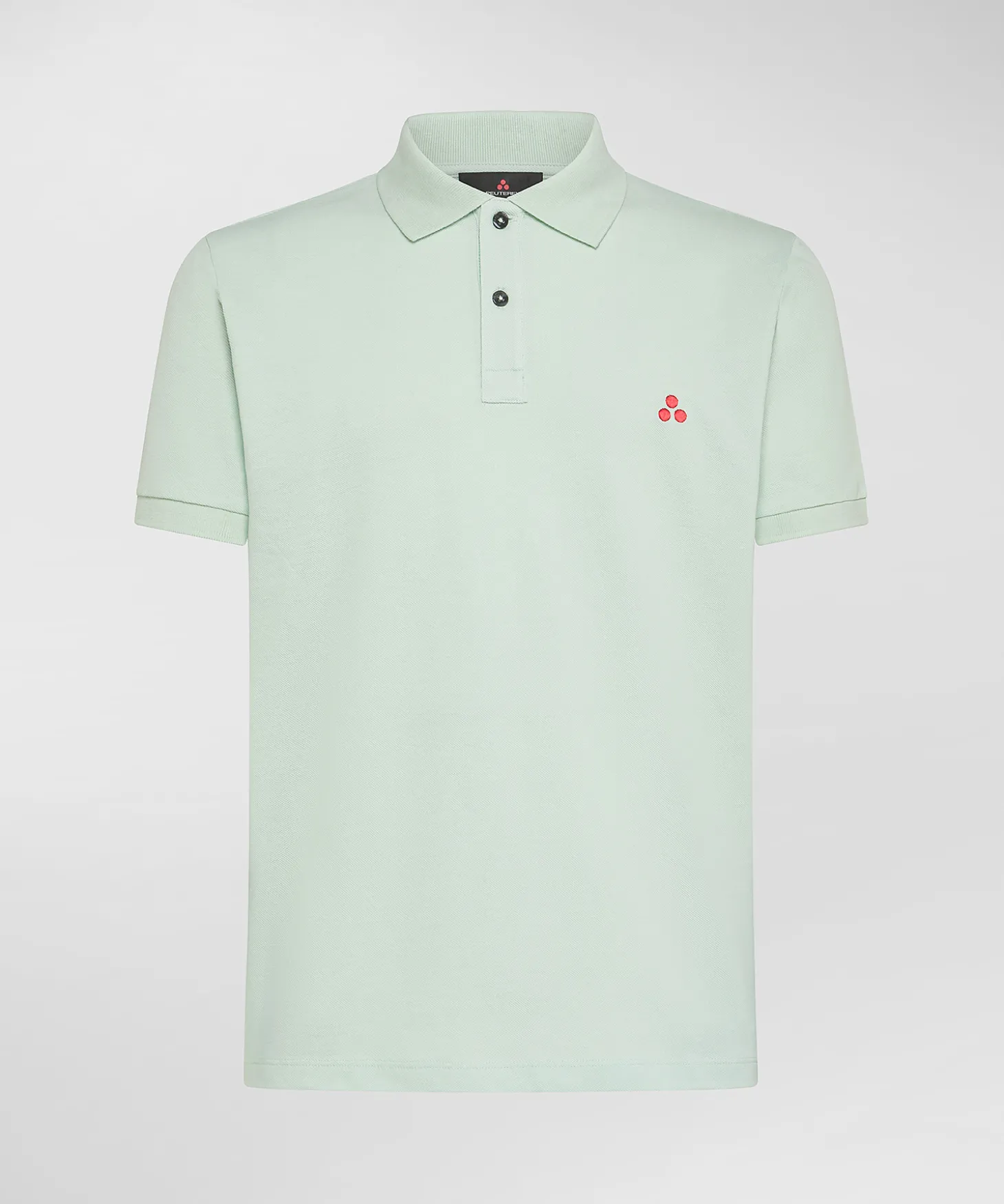 Polo in cotone piqué con logo ricamato