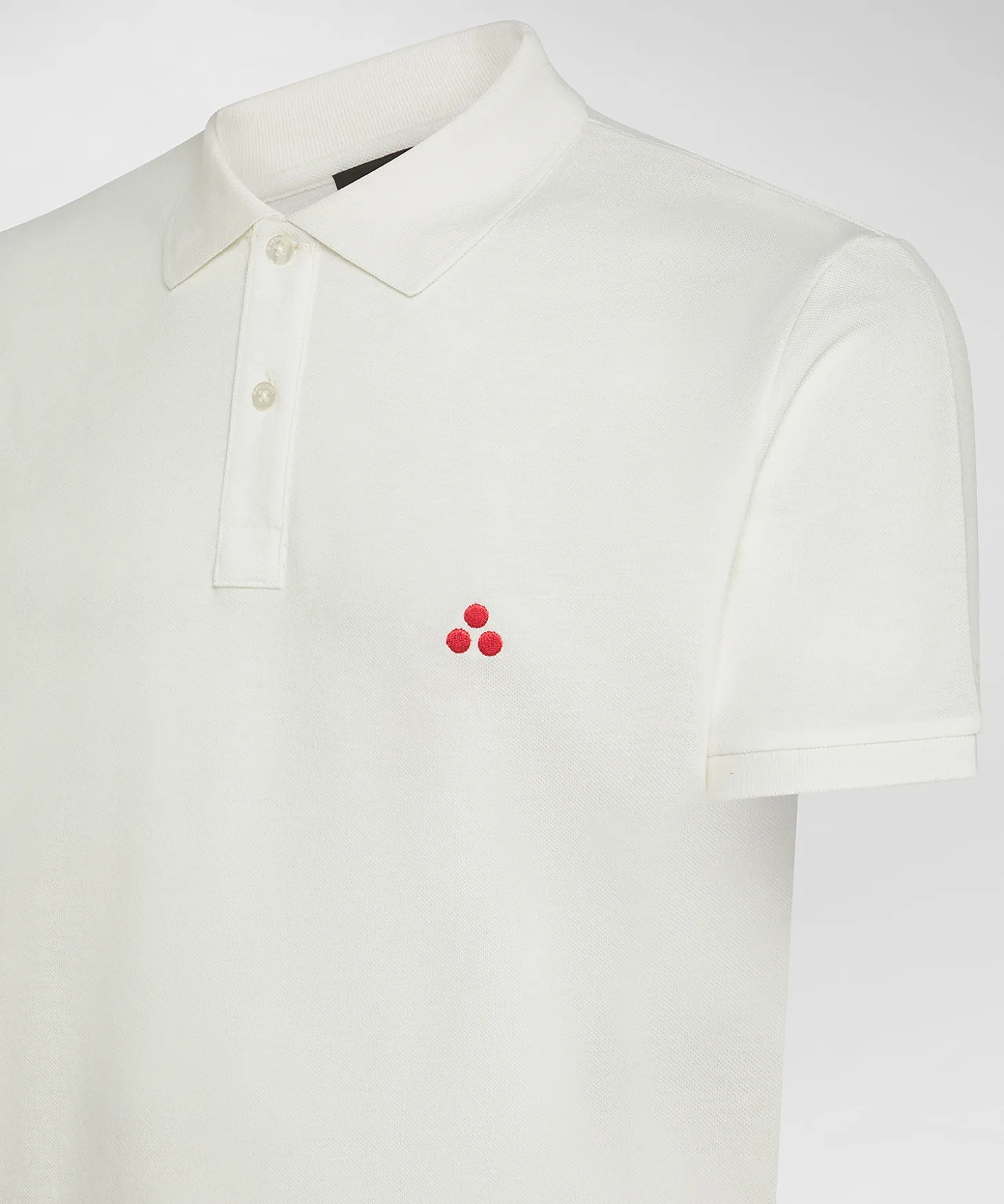 Polo in cotone piqué con logo ricamato