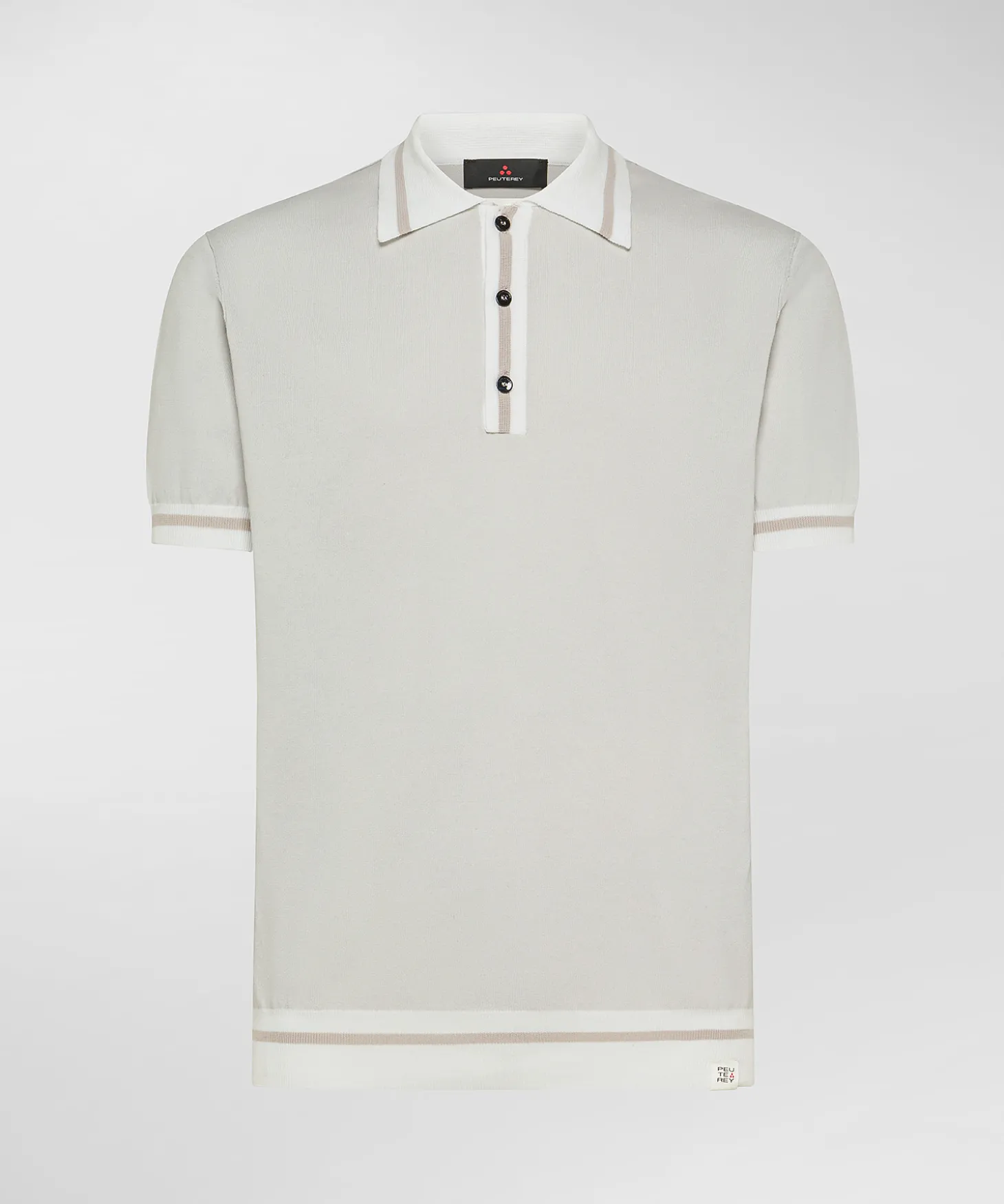 Polo in tricot di cotone con dettagli a contrasto
