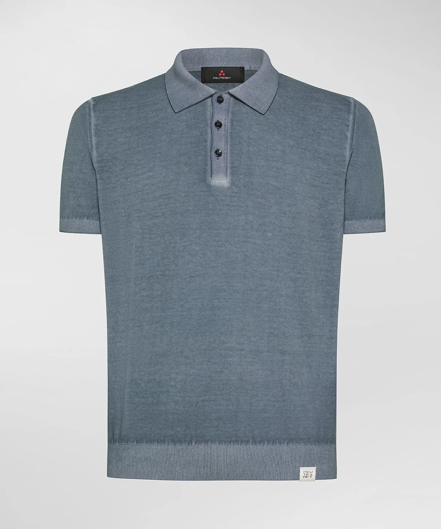 Polo in tricot di cotone tinto capo