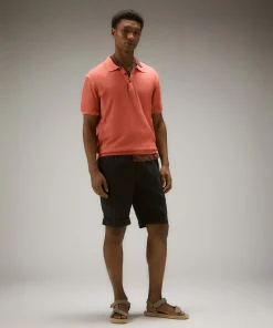 Polo in tricot di cotone tinto capo