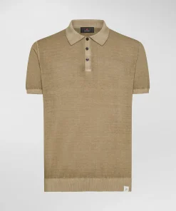 Polo in tricot di cotone tinto capo