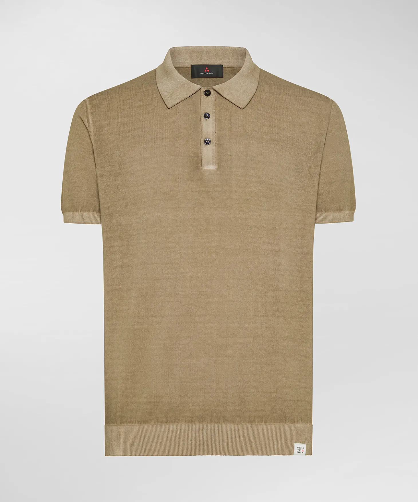 Polo in tricot di cotone tinto capo