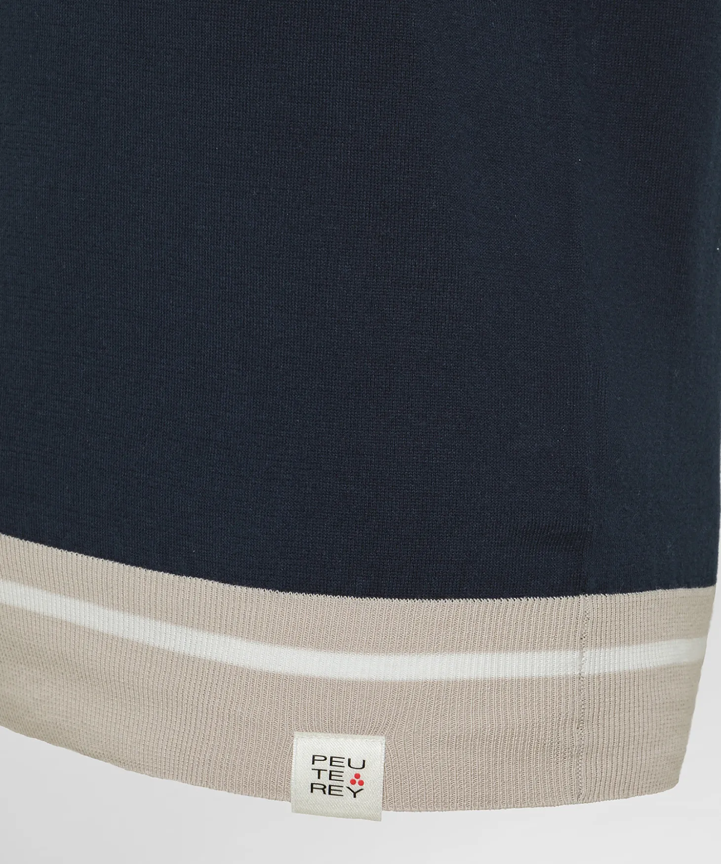Polo in tricot di cotone con dettagli a contrasto