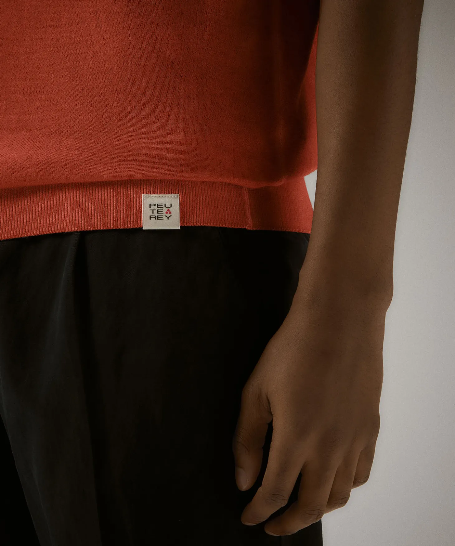 Polo in tricot di cotone tinto capo