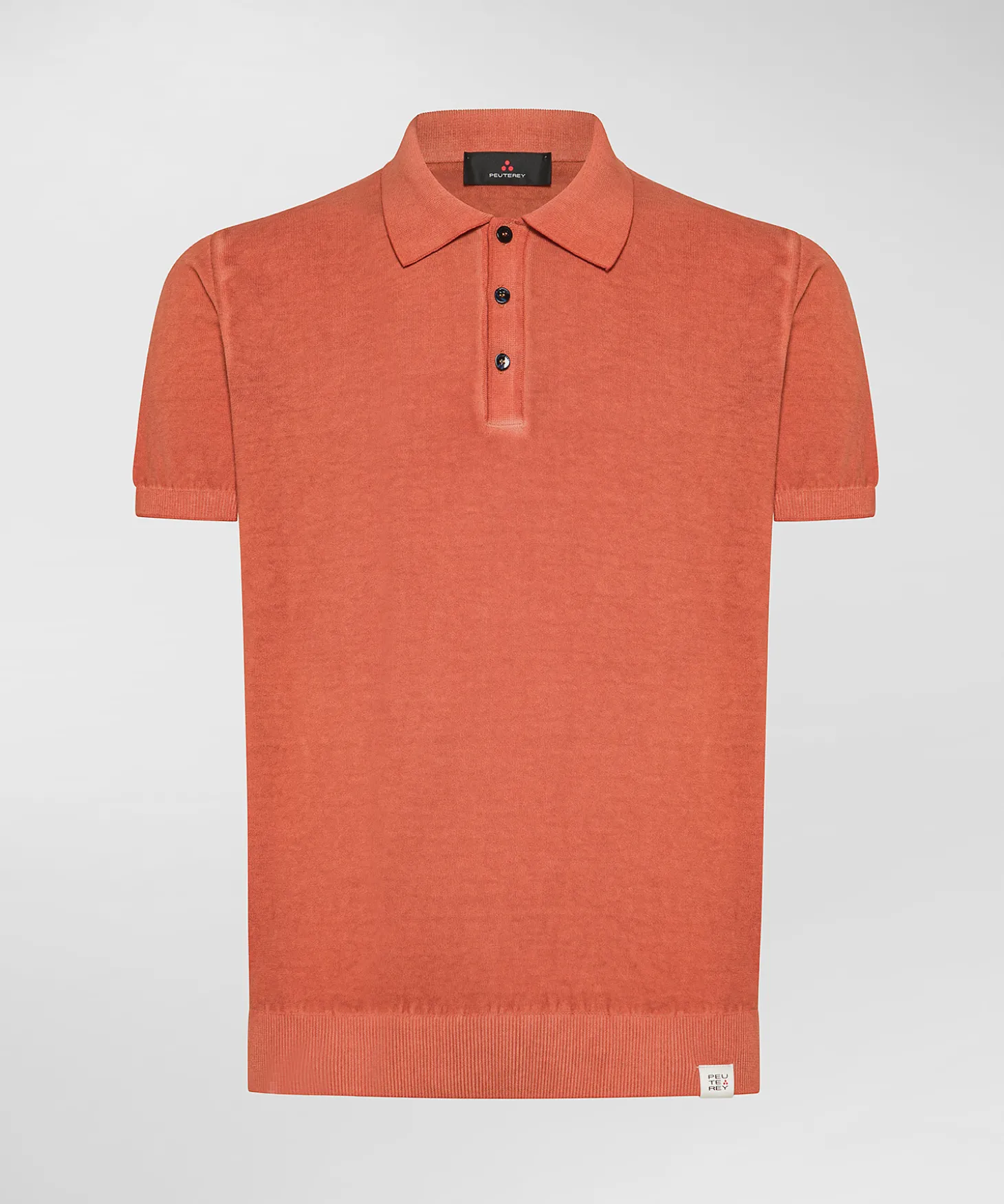 Polo in tricot di cotone tinto capo
