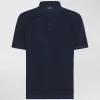 Polo in tricot misto di cotone e nylon effetto spugna