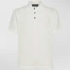 Polo in tricot misto di cotone e nylon effetto spugna