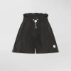 Shorts con coulisse e spacchi laterali