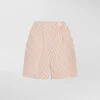 Shorts in twill a righe