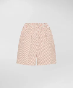 Shorts in twill a righe