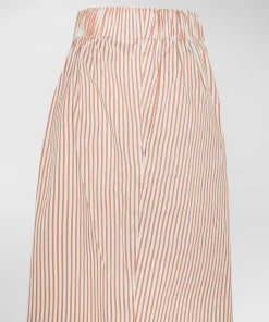 Shorts in twill a righe