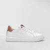 Sneaker In Pelle Con Logo Goffrato