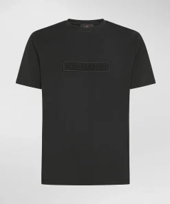 T-shirt con scritta in rilievo