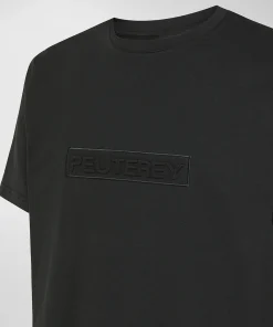 T-shirt con scritta in rilievo