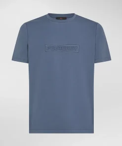 T-shirt con scritta in rilievo