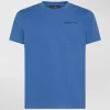 T-shirt con taschino in cotone fiammato