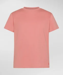 T-shirt di cotone con logo ricamato