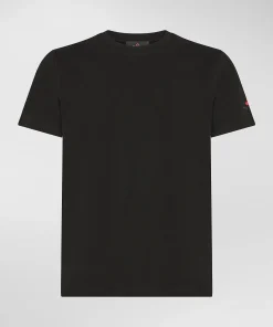 T-shirt in cotone stretch e logo stampato