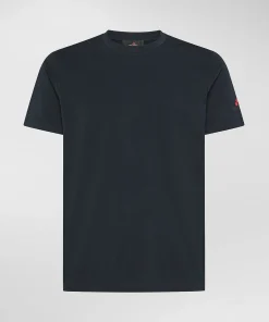 T-shirt in cotone stretch e logo stampato