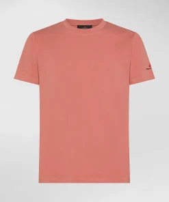 T-shirt in cotone stretch e logo stampato