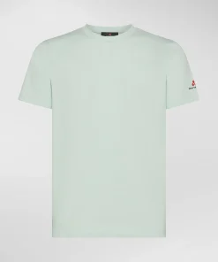 T-shirt in cotone stretch e logo stampato