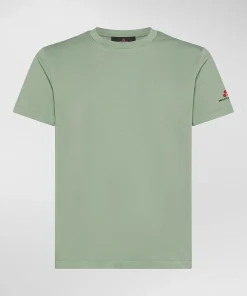 T-shirt in cotone stretch e logo stampato