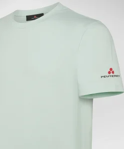 T-shirt in cotone stretch e logo stampato