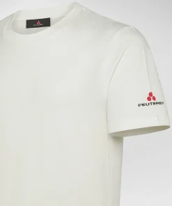 T-shirt in cotone stretch e logo stampato