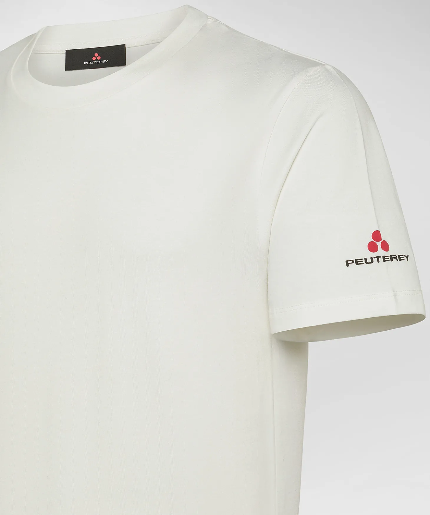 T-shirt in cotone stretch e logo stampato