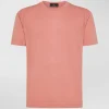 T-shirt in tricot di cotone tinto capo
