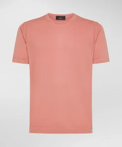 T-shirt in tricot di cotone tinto capo