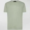 T-shirt in tricot di cotone tinto capo