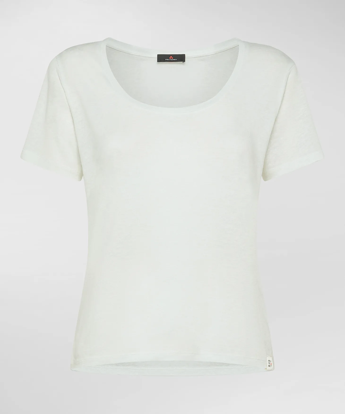 T-shirt scollo ampio lyocel e lino